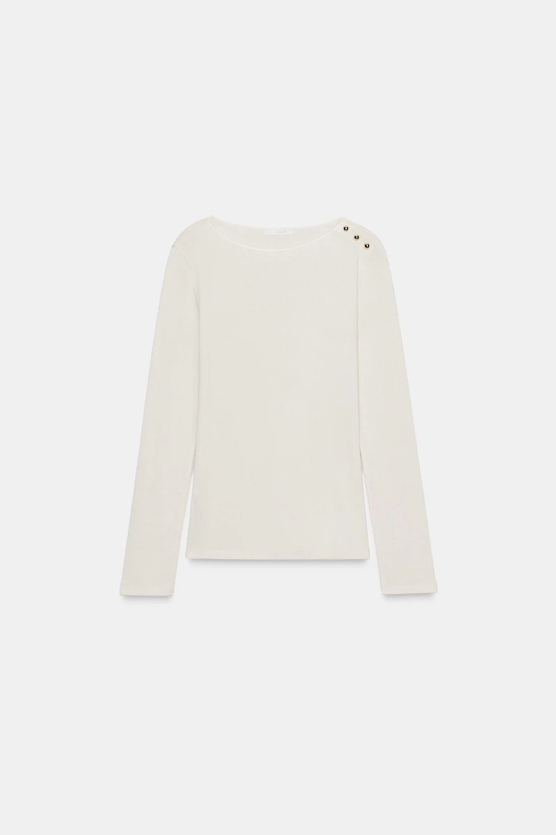 BUTTONED LONG SLEEVE TOP