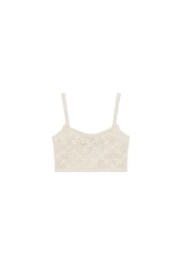 POINTELLE FLORAL KNIT TOP