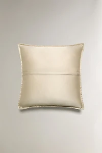 PLAIN SATEEN PILLOW SHAM FOR QUILT WITH KNOTS