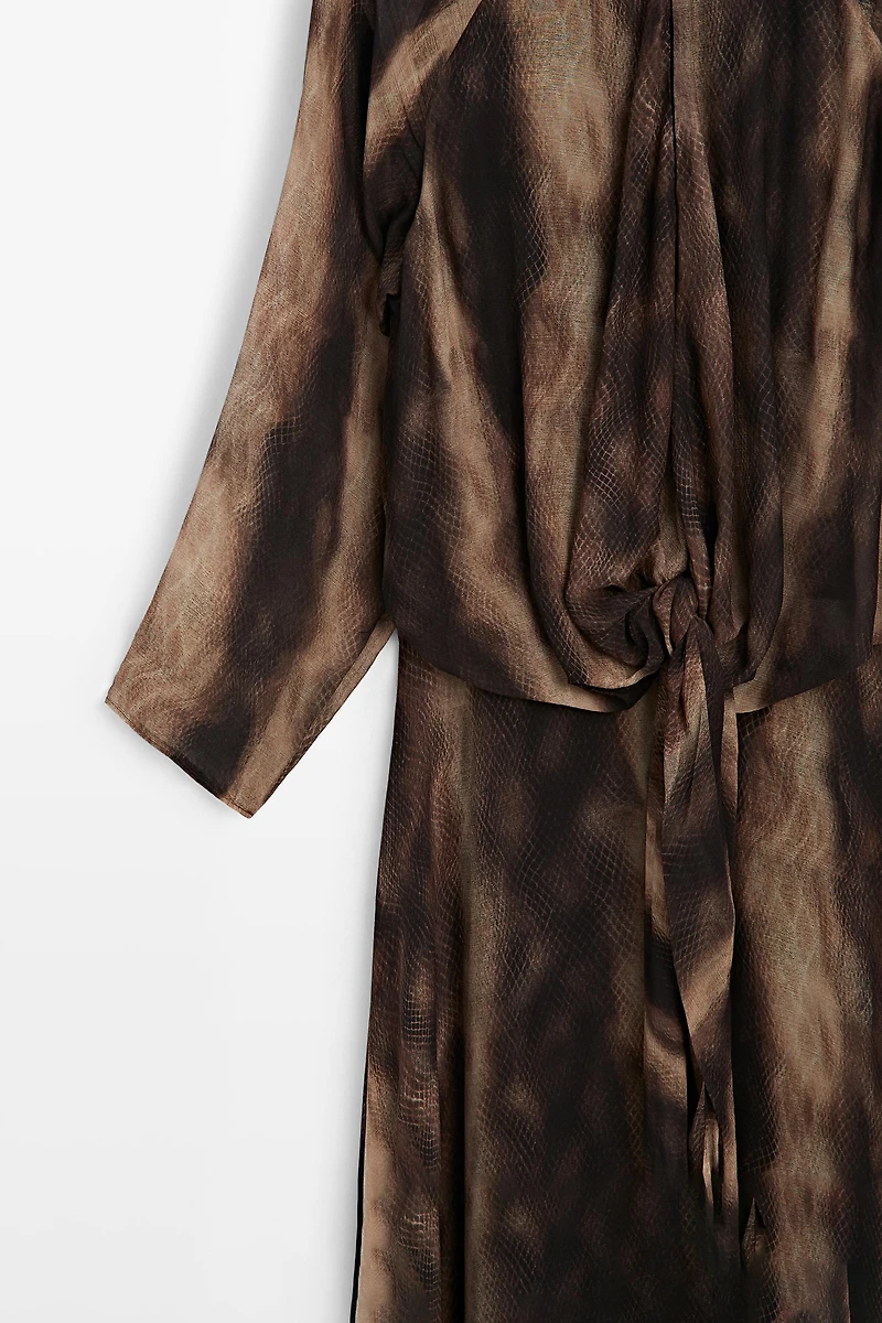 Robe fluide à imprimé animal