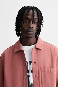 EMBROIDERED TEXTURED OVERSHIRT