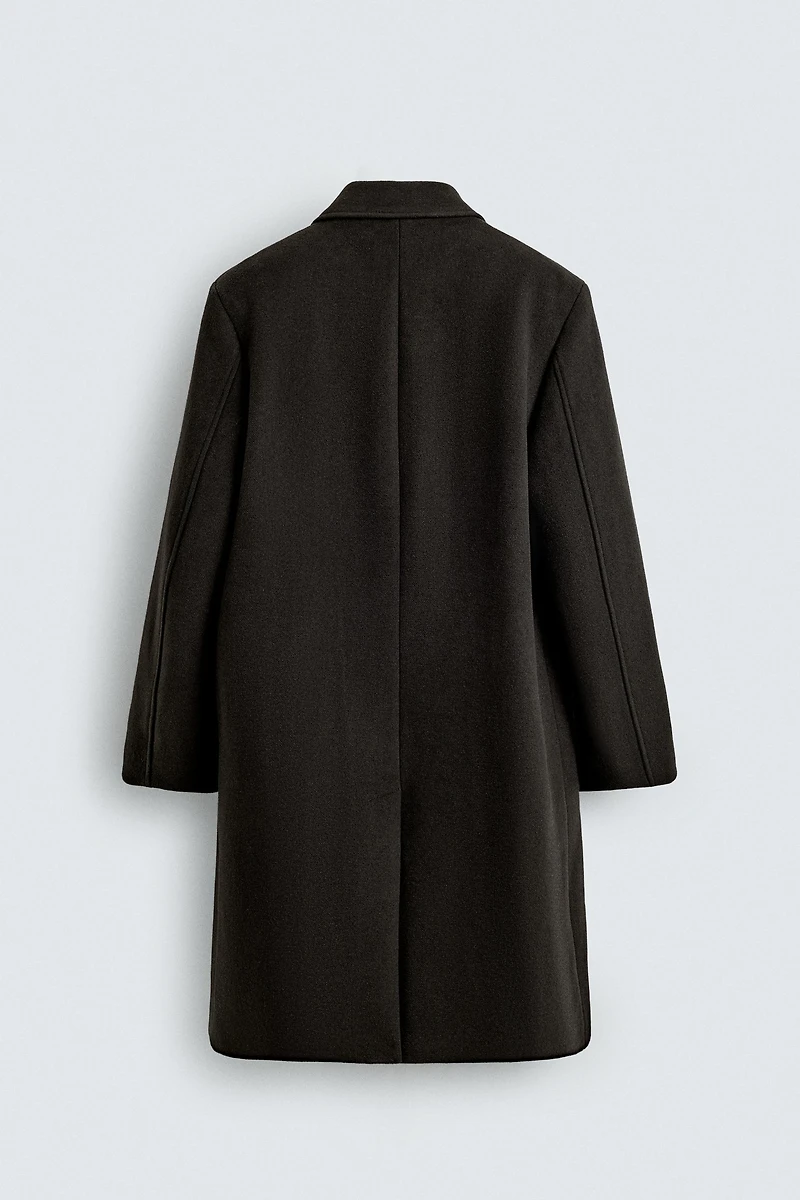 DOUBLE-BREASTED WOOL COAT