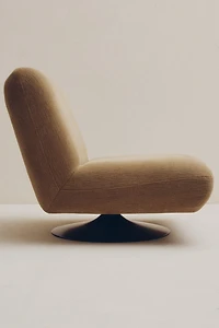 COTTON SWIVEL ARMCHAIR
