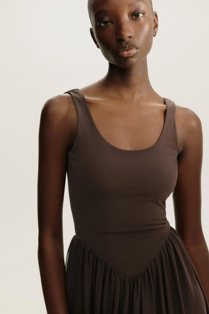 COMBINATION TULLE DRESS