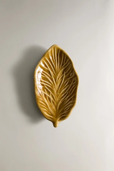 STONEWARE MINI LEAF PLATE