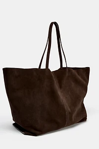MAXI SPLIT LEATHER SHOPPER BAG