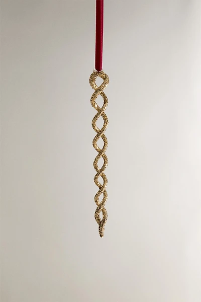 SPIRAL GLITTERY CHRISTMAS TREE ORNAMENT