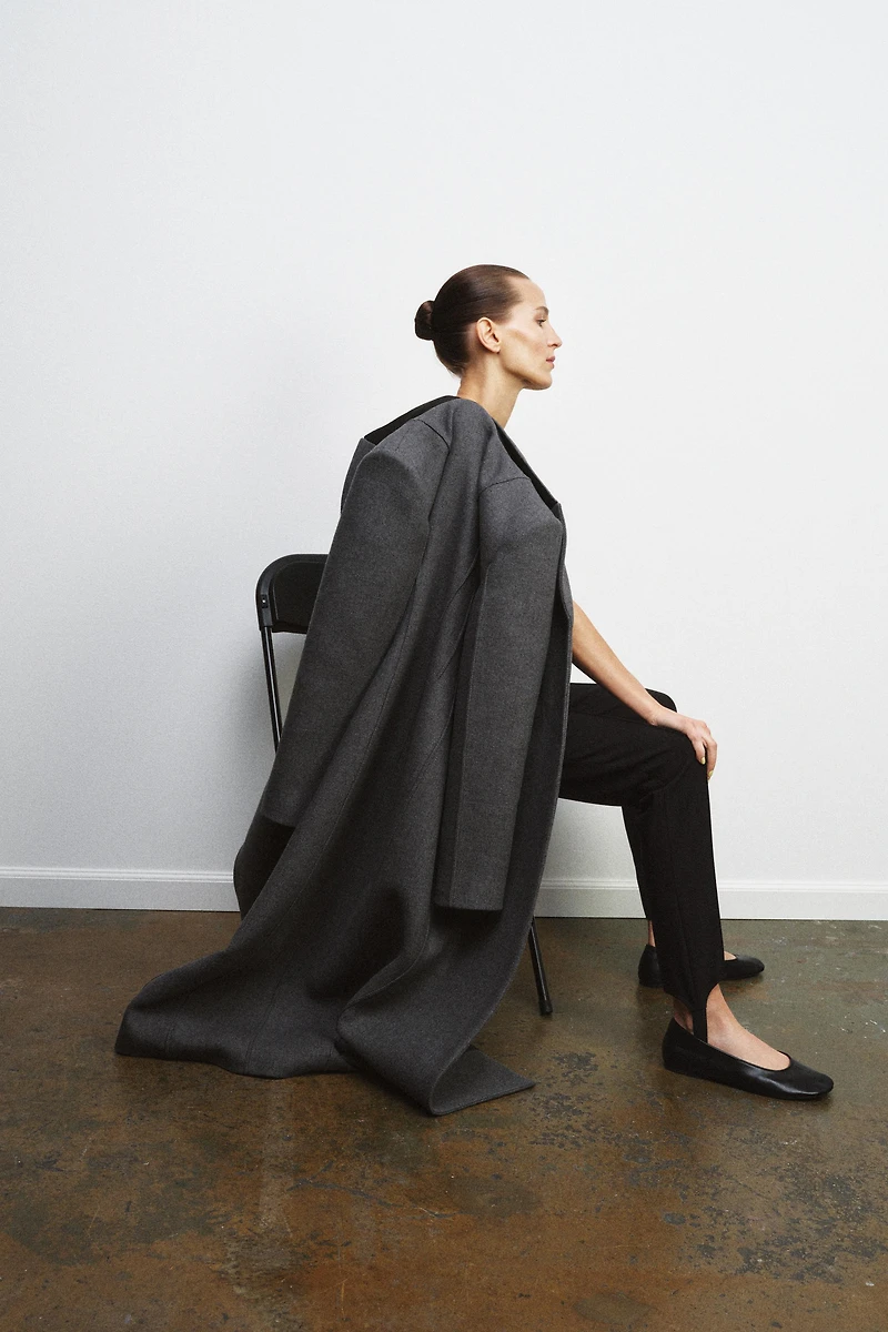 FITTED COAT WITH MANTECO WOOL ZW COLLECTION LIMITED EDITION