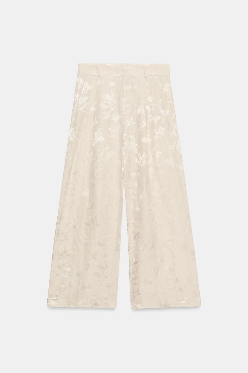 ZW COLLECTION JACQUARD LINEN PANTS