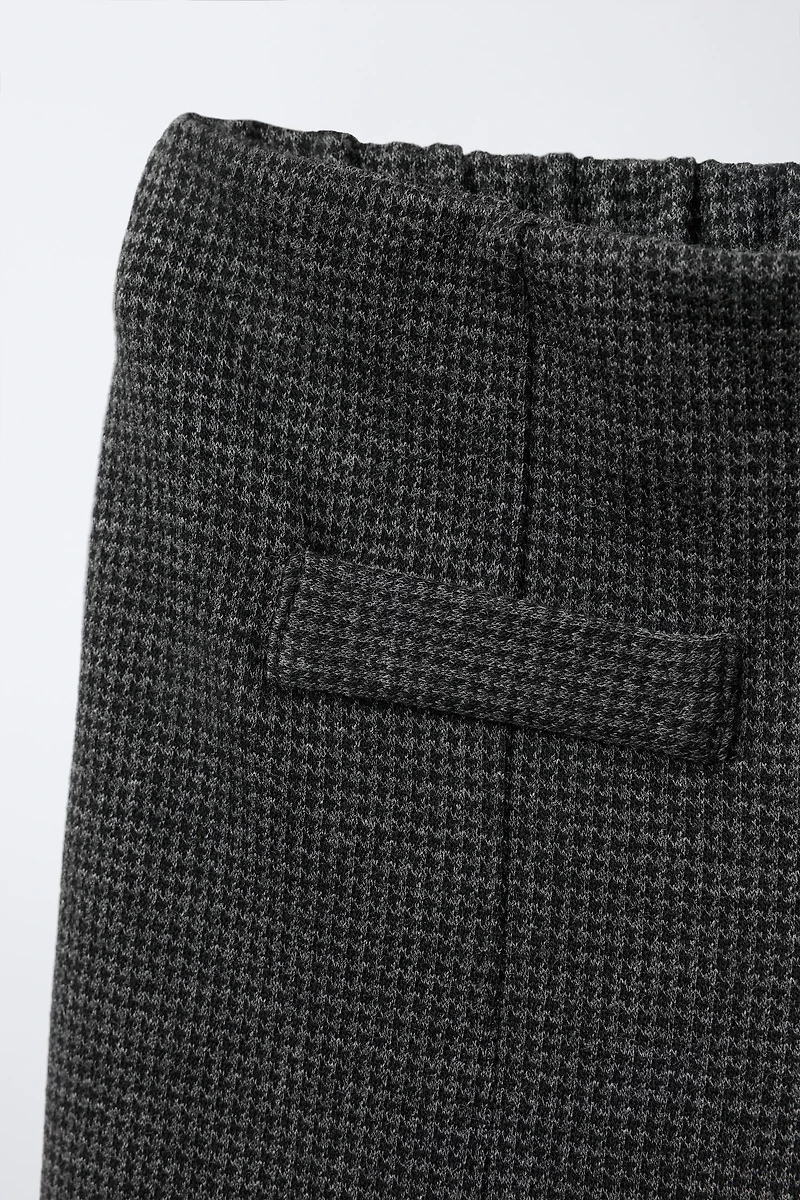 HOUNDSTOOTH STRAIGHT LEG PANTS