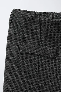 HOUNDSTOOTH STRAIGHT LEG PANTS