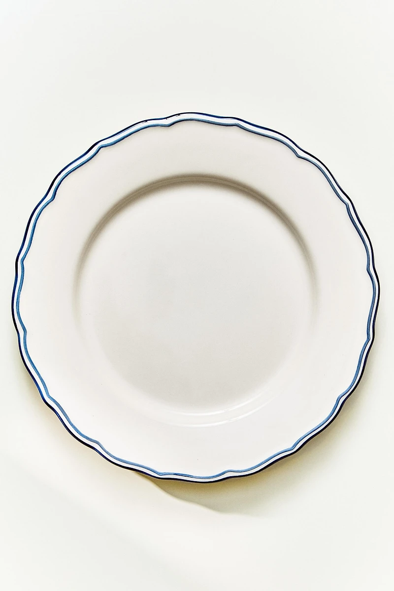 WAVY EARTHENWARE DINNER PLATE