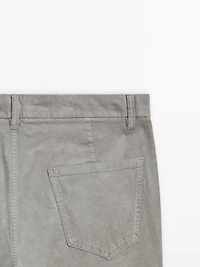 Slim fit corduroy denim trousers