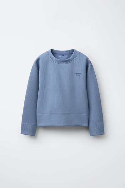 RIB SWEATSHIRT WITH MODAL