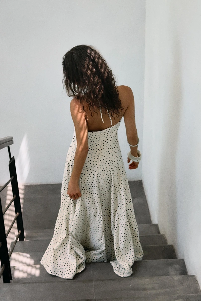 POLKA DOT MIDI DRESS