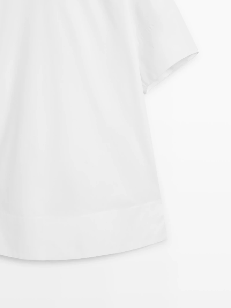 100% cotton short poplin dress