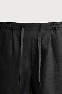 100% LINEN RELAXED FIT SHORTS