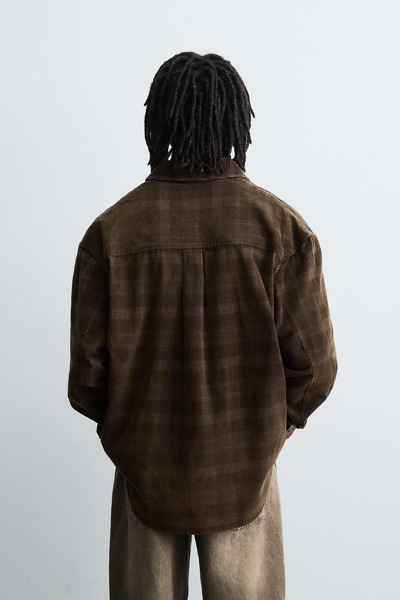 PLAID CORDUROY SHIRT