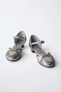SPARKLY HEART HEELS