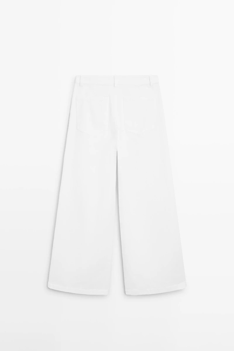 High-waist palazzo jeans