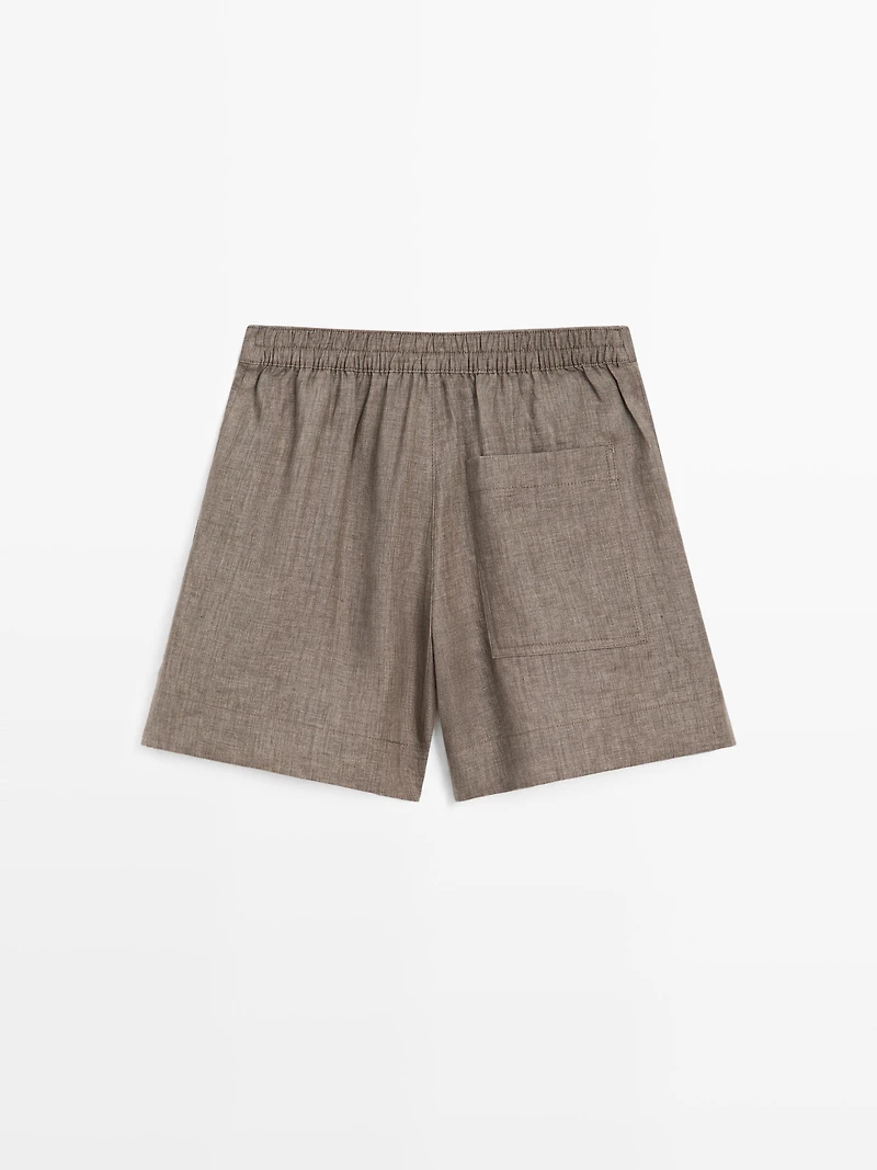 Short linen Bermuda shorts