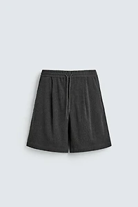 RELAXED FIT EMBOSSED SHORTS