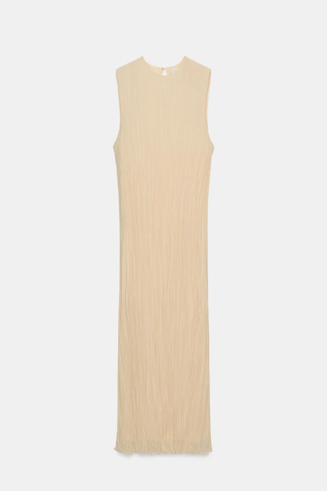 leslie knit dress Calculated Ribbed Knit Maxi Dress Oat