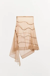 RUFFLED ORGANZA SKIRT