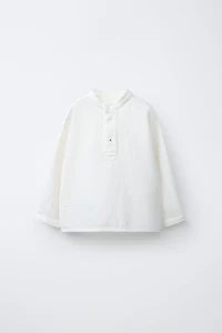 CHEMISE STRUCTURÉE À COL MAO