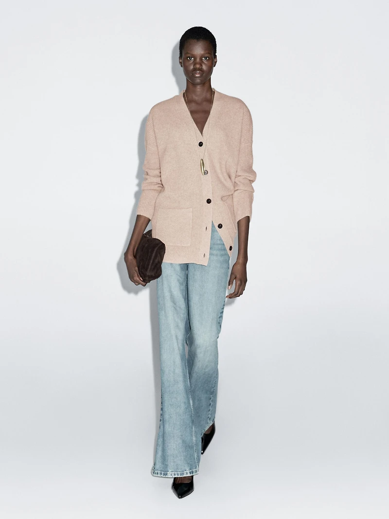 100% wool knit cardigan