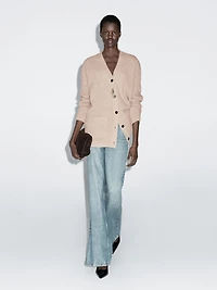 100% wool knit cardigan