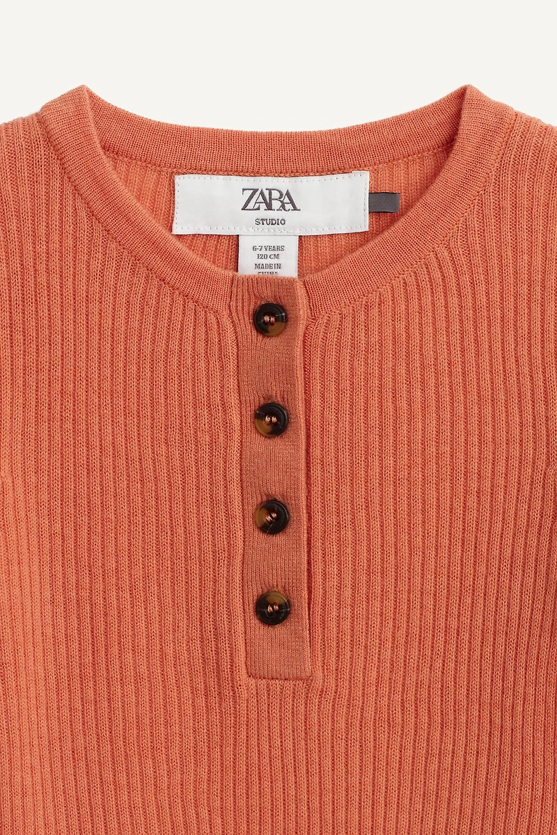 100% WOOL HENLEY JUMPER LIMITED EDITION
