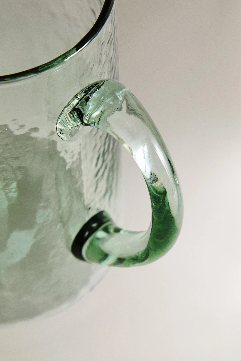 CHRISTMAS HEART GLASS PITCHER
