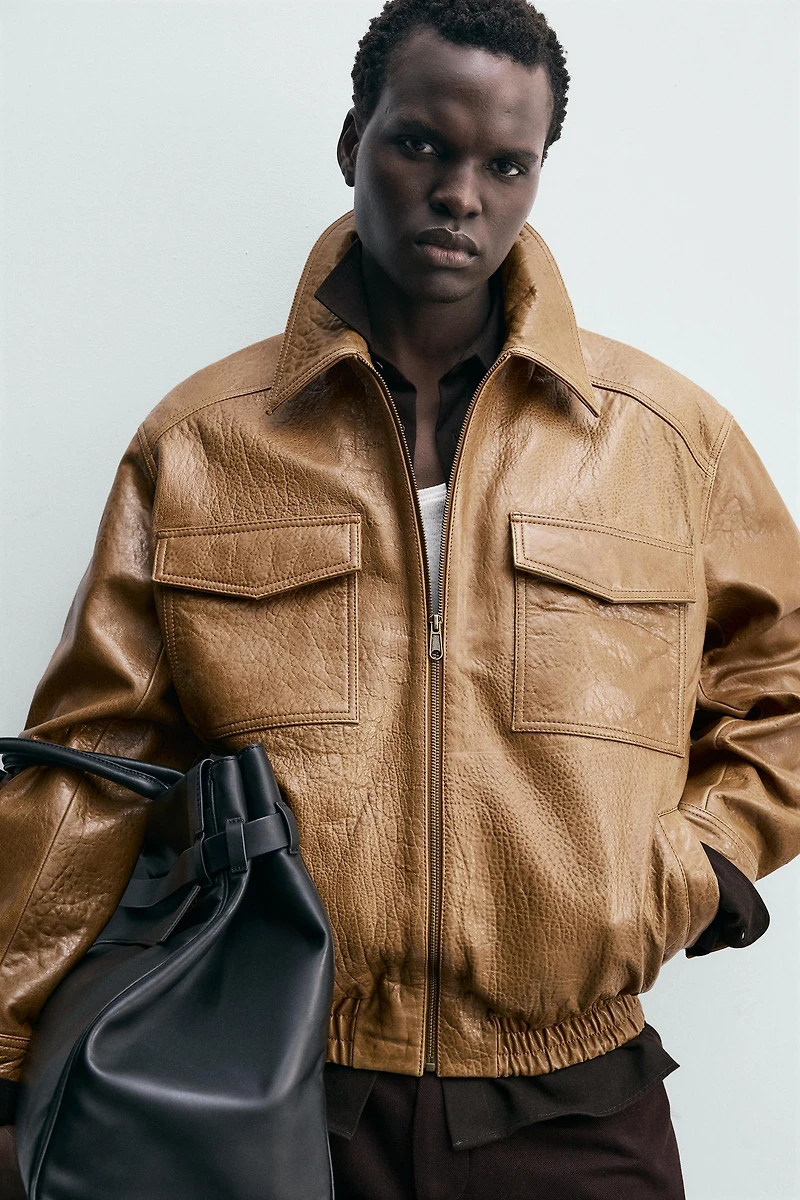 LEATHER POCKET JACKET
