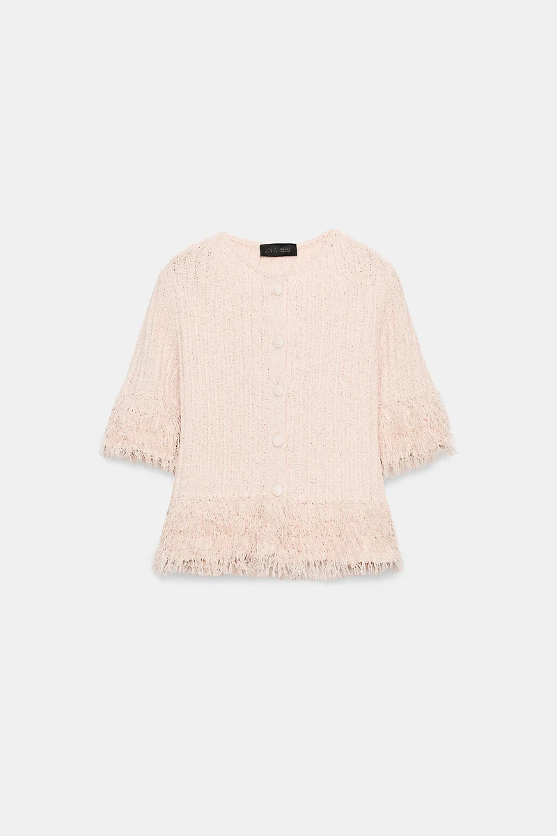 FRINGED CARDIGAN