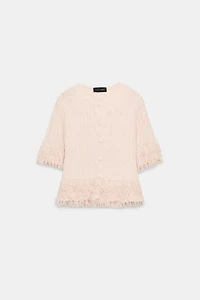 FRINGED CARDIGAN