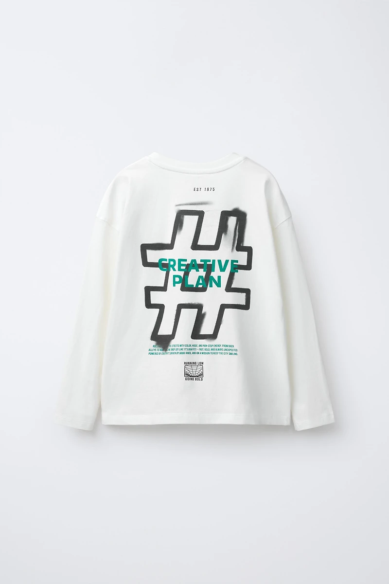 T-SHIRT TEXTE GRAFFITI
