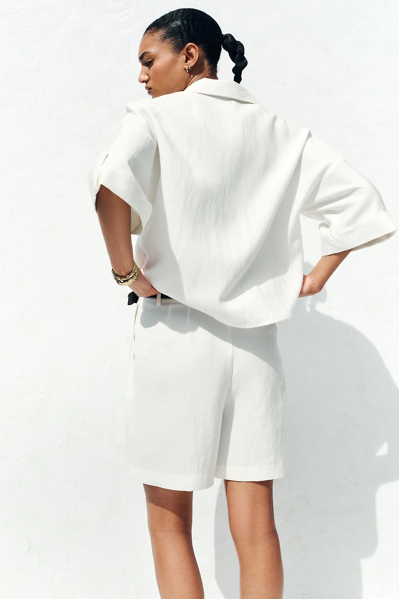 BERMUDA PINCES CEINTURE