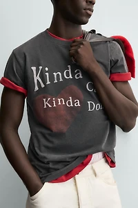 HEART PRINT T-SHIRT