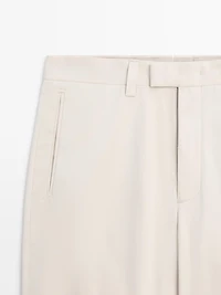 Tailored fit barrel trousers