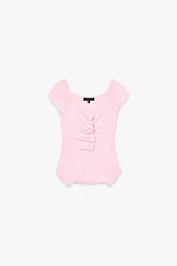 RUCHED KNIT TOP