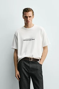 COMBINATION EMBROIDERY BOXY FIT T-SHIRT