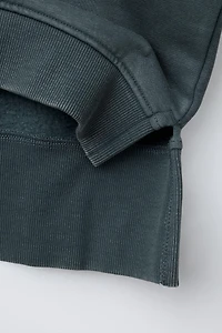 TEXT SWEATSHIRT AND RIBBED LEGGINGS SET