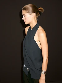 Halter neck back neckline top