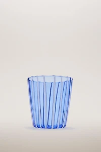 STRIPED BOROSILICATE GLASS TUMBLER WITH LINES
