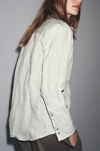 ZW COLLECTION CRINKLED STRIPED SHIRT