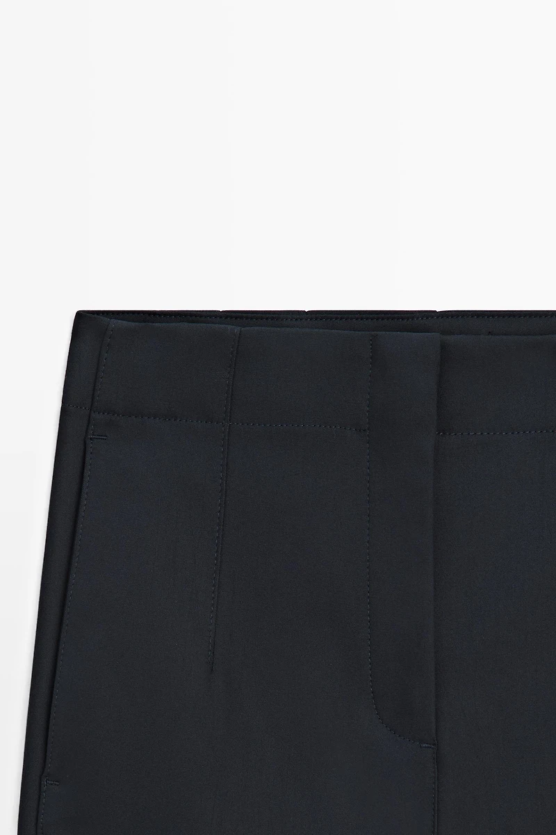 Technical cotton blend trousers