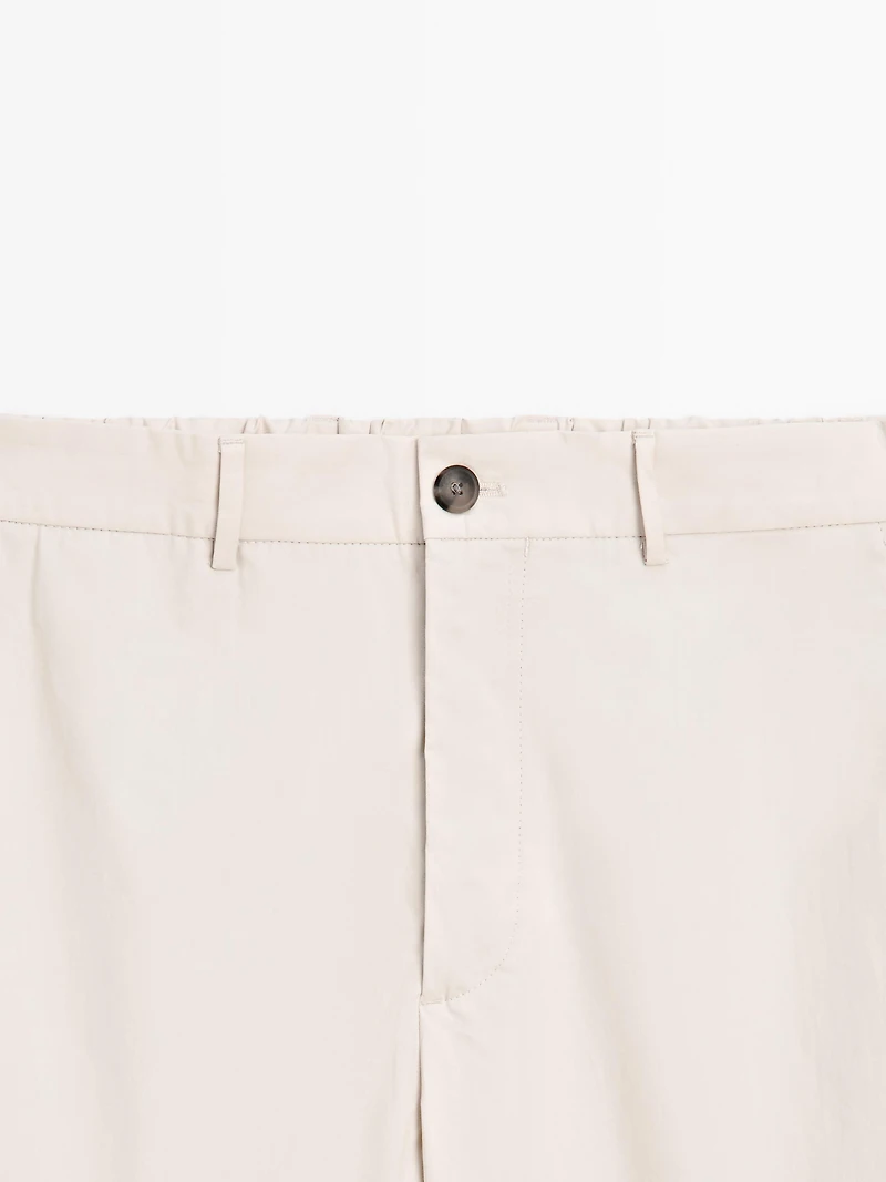 Jogger fit poplin trousers