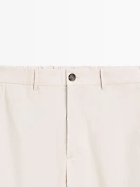 Jogger fit poplin trousers