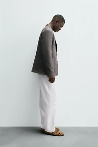 HERRINGBONE TEXTURED BLAZER